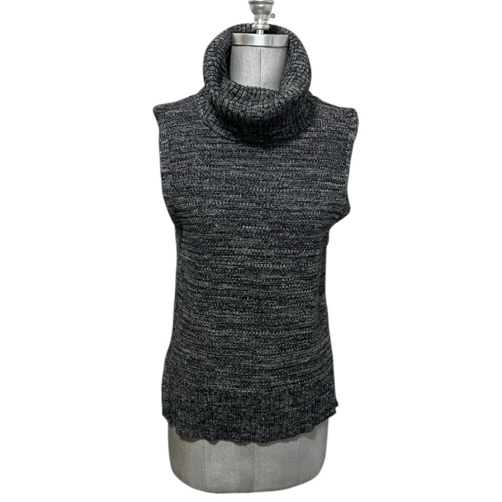 Banana Republic Gray Turtleneck Sleeveless Sweater / Tunic Size M